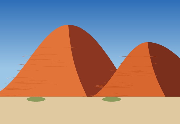 Red dunes of Sossusvlei under a blue sky